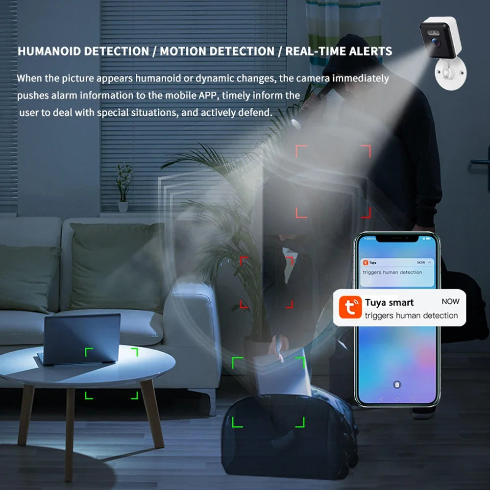 5MP WiFi Indoor Mini Security Camera with Color Night Vision and Two-Way Audio