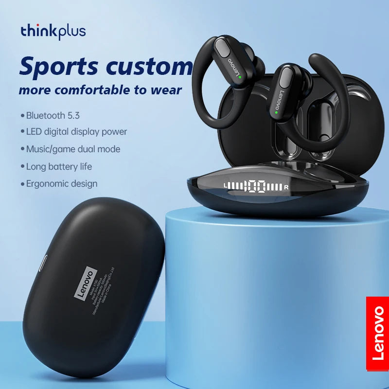 Original Lenovo XT80 Sports Wireless Earphones with Mics, LED Power Display,Hifi Stereo Sound Bluetooth 5.3 TWS HeadphHeadphones 