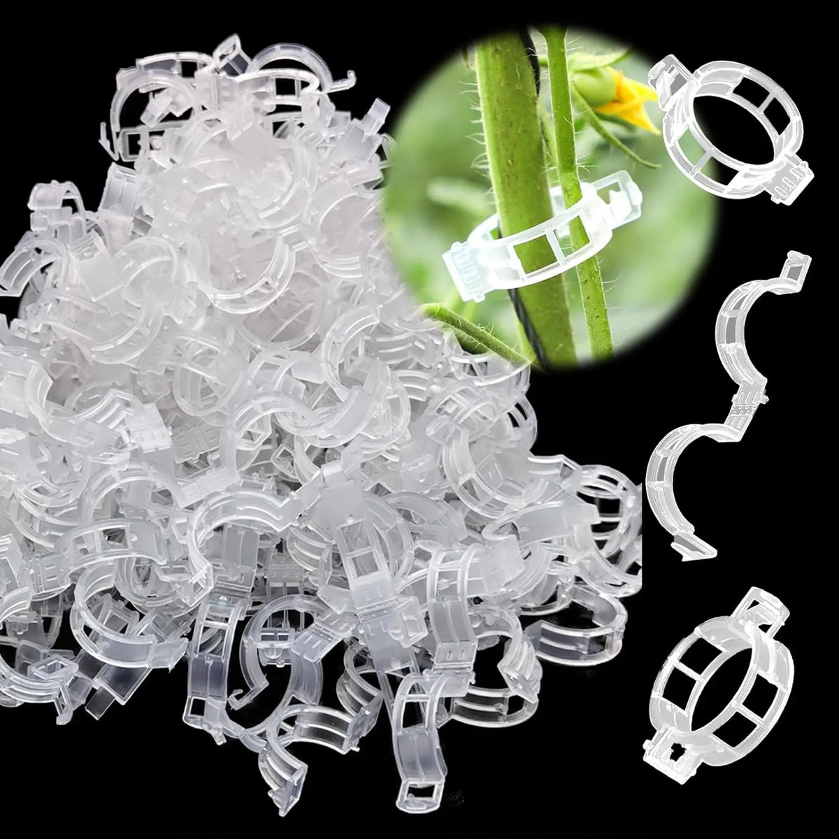 Clips en plastique pour tomates et plantes grimpantes, 50 ou 100 pièces