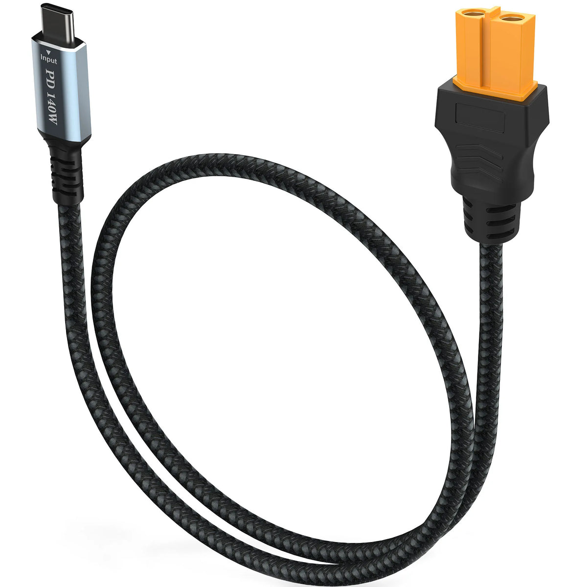 Nabíjací kábel USB-C na XT60 samica, rôzne dĺžky