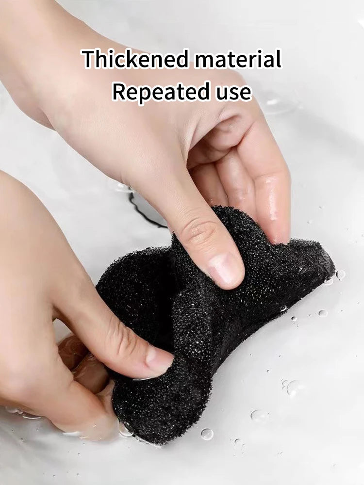 2 /4 Sets Of Household Pet Hair Remover, Machine Washed Bear Sticky Sponge, Reusable, Suitable For Washing Machine, Dryer, Black 