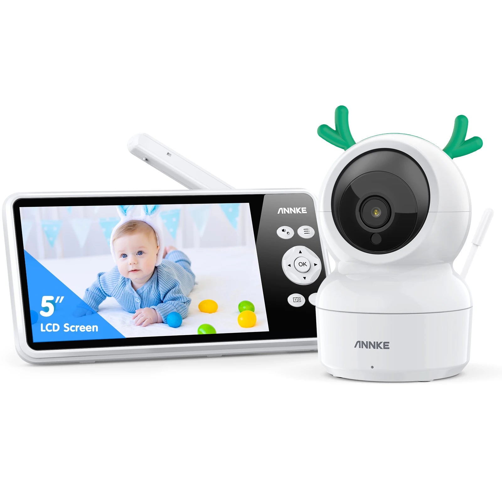 ANNKE 5" Wireless Baby Monitor with Night Vision and Audio