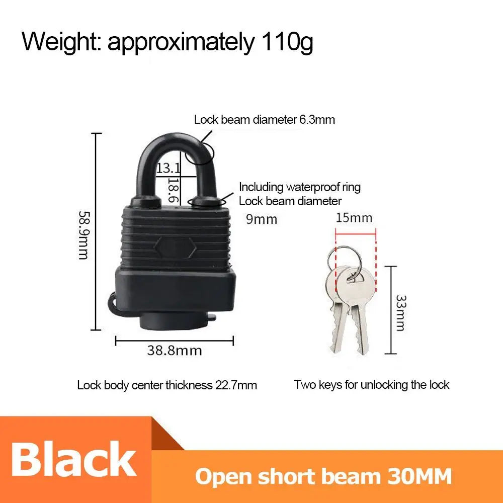 Plastic-Covered Keyed Padlock