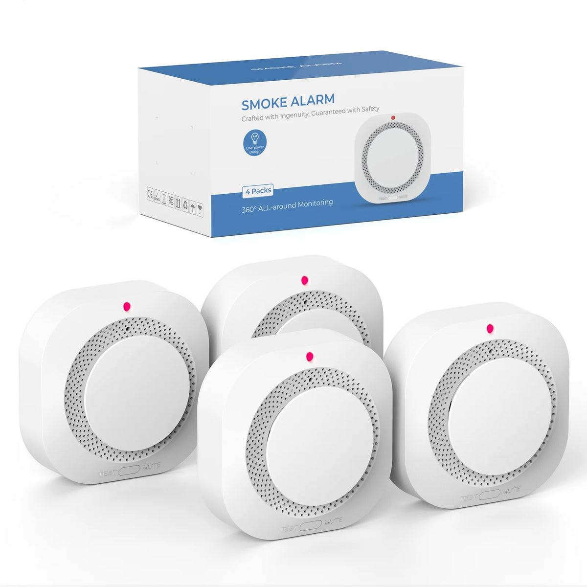 Zigbee Smoke Detector with 360° Detection and App Alerts