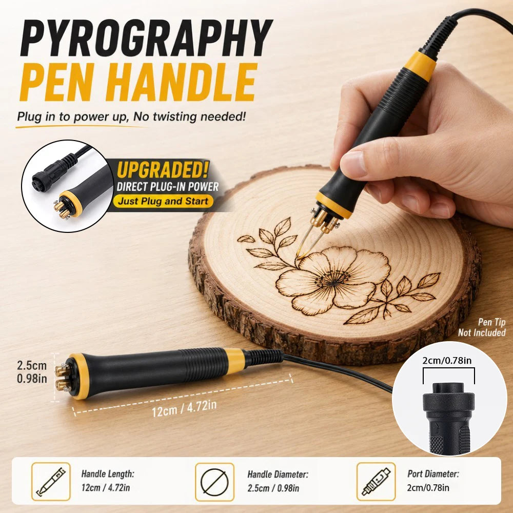 Holz-Brenn-Penne Sichere Pyrographie-Werkzeug für Anfänger rutschfeste Griffe DIY Kunsthandwerk für Holz Kürbis Handwerksdekoration Projekte