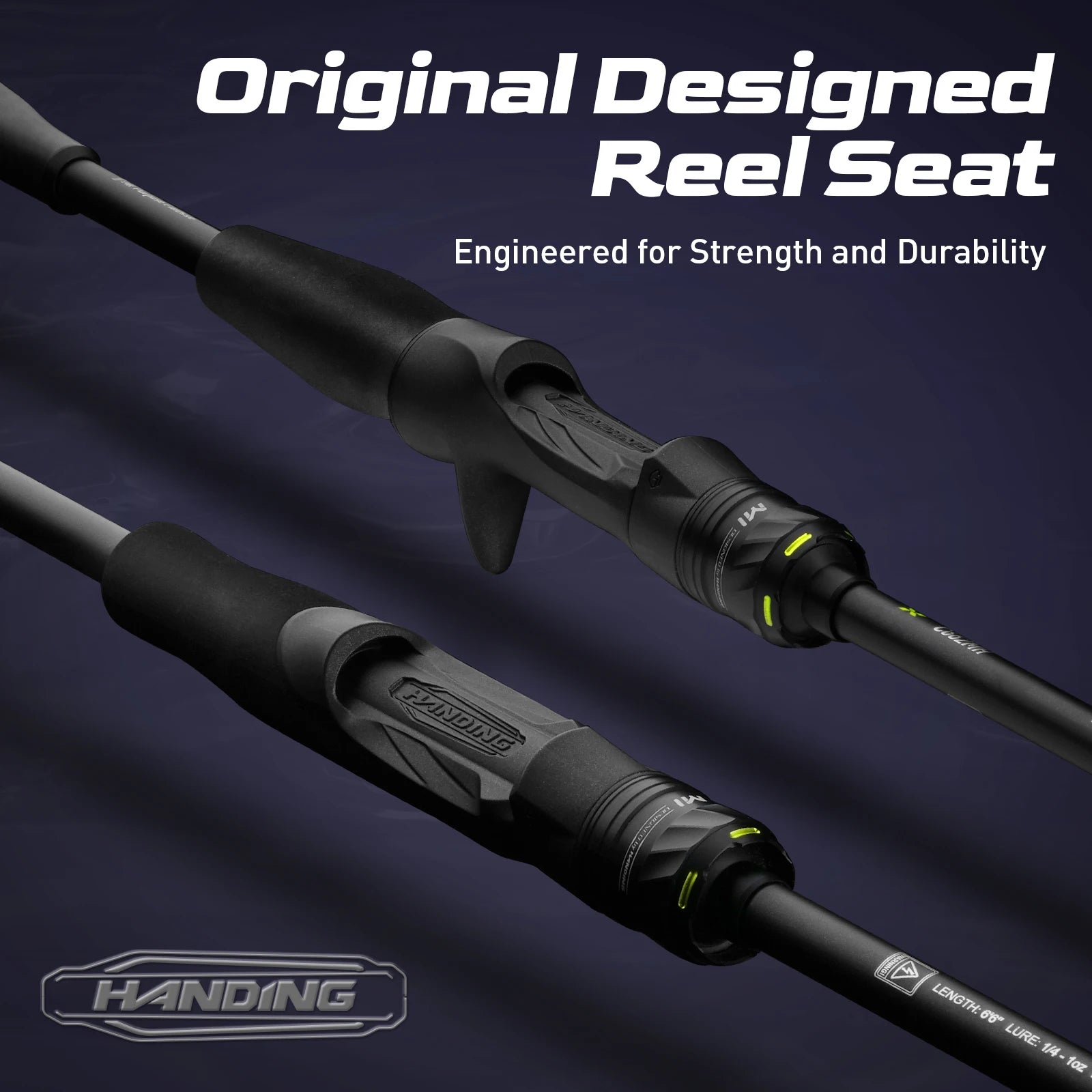 HANDING M1 Bass Fishing Rod with Fuji Guide Rings