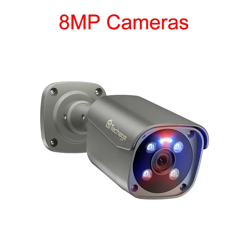 4MP 5MP 8MP PoE IP Security Camera with Two-Way Audio and AI Motion Detection