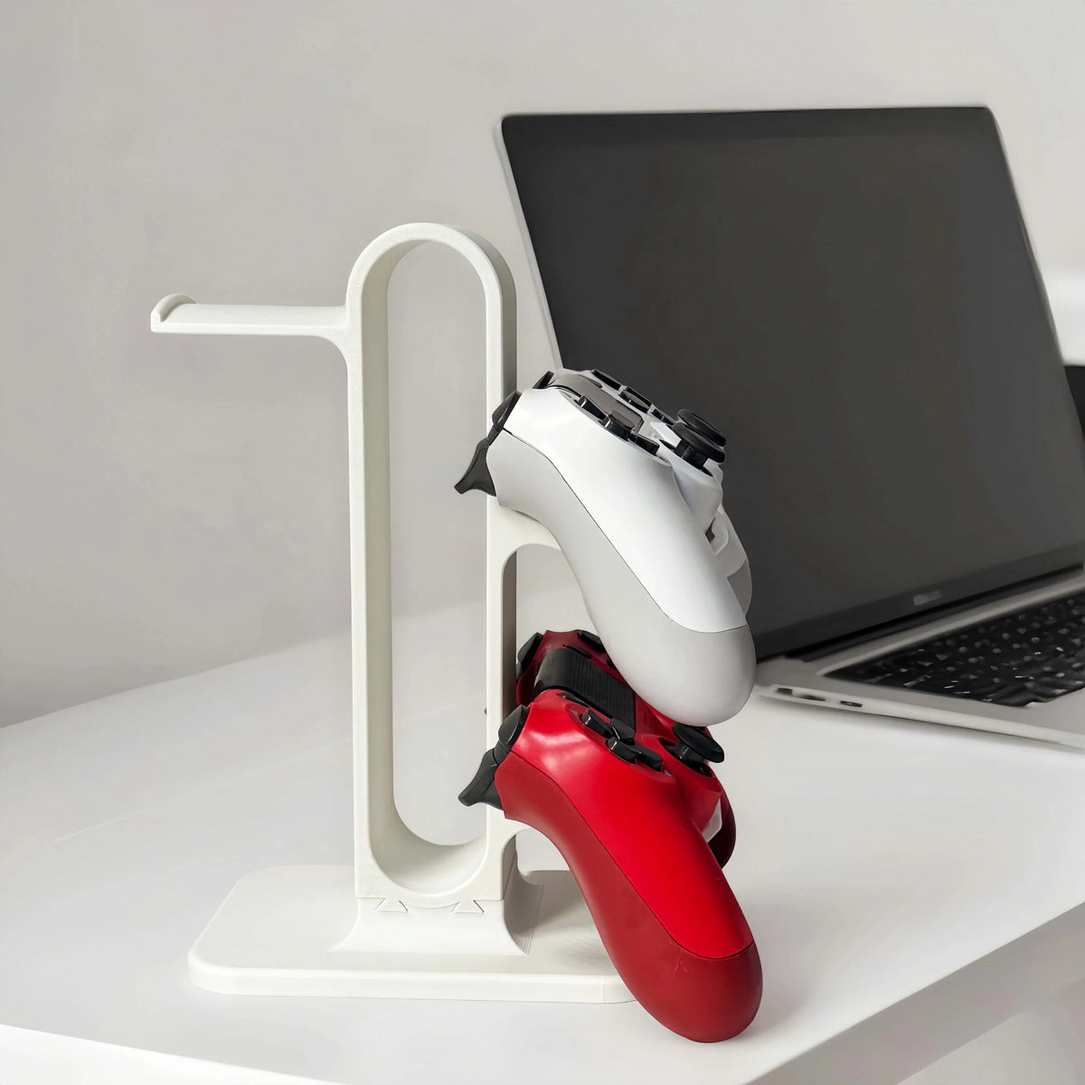 Supporto da scrivania per cuffie e due controller