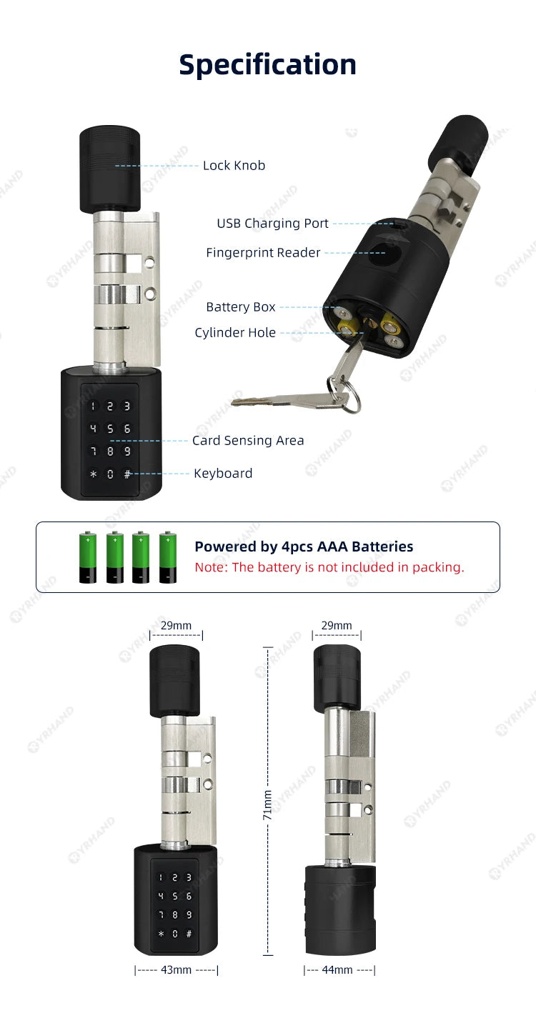 LVD11 Smart Euro-Cylinder Door Lock