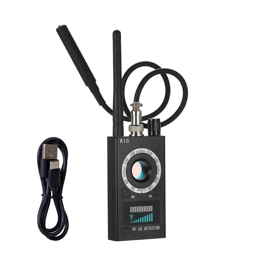 K18 Multi-function Anti-Candid Camera Wireless Lens Device Finder 1MHz-6.5GHz GSM Audio Bug GPS Signal RF Spy Tracker Detect
