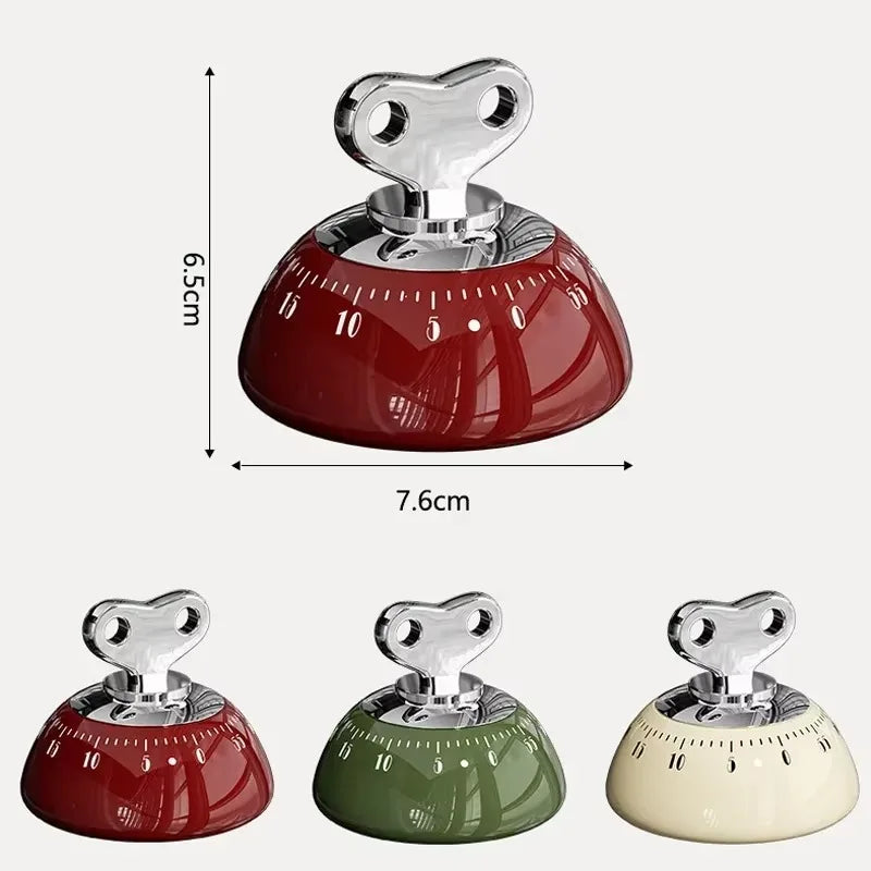 Magnetisk mekanisk matlagningstimer, nedräkning på 60 minuter, kräver inga batterier, högljudd och tydlig signal, timer för bakning, studier och barns läxläsning