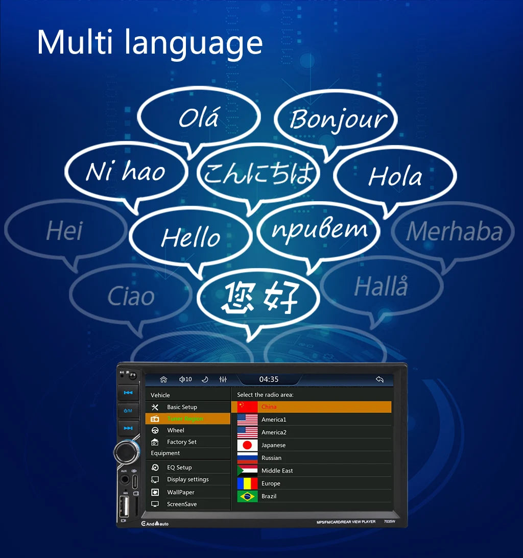 ESSGOO 7palcové autorádio s CarPlay a Android Auto