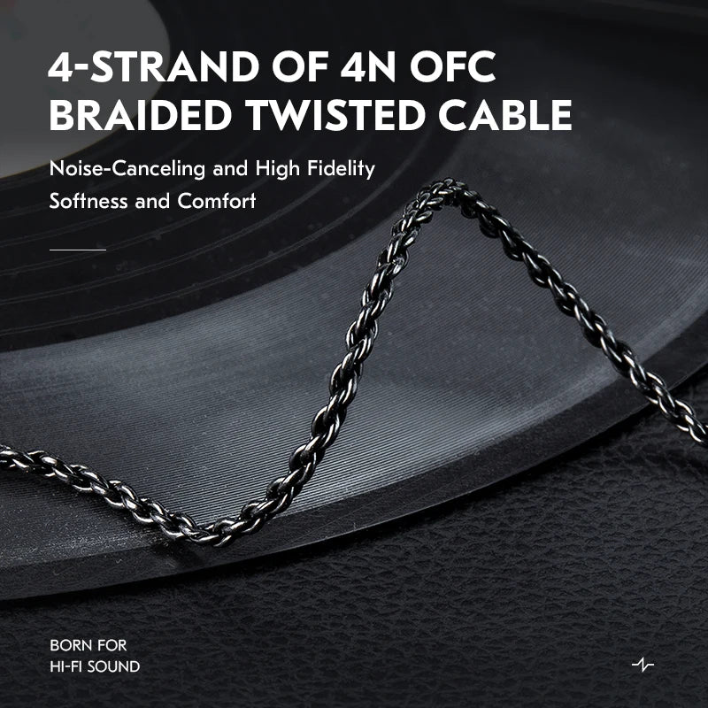 Cabo para auriculares CCZ C01 de 2 pinos, 2 m