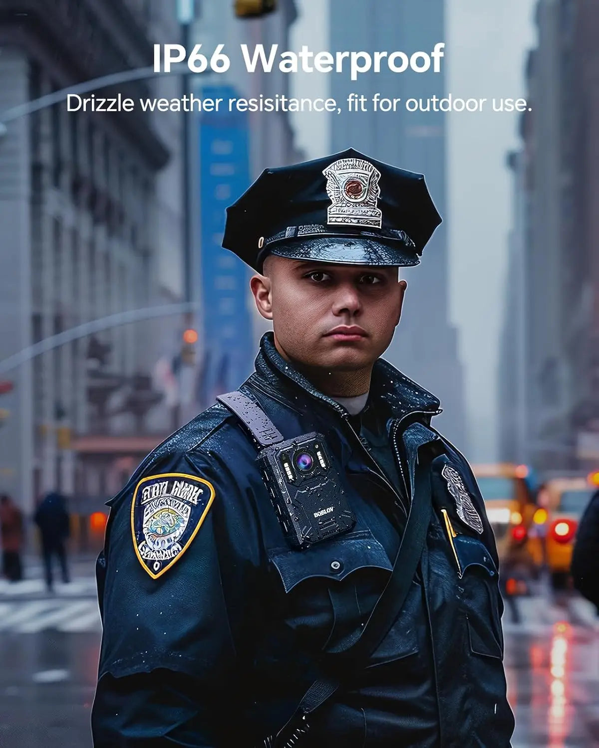BOBLOV KJ23Pro 2K HD Police Body Camera, Night Vision 4000mAh , IP66 Waterproof Security Patrol Cam for Law Enforcement Security