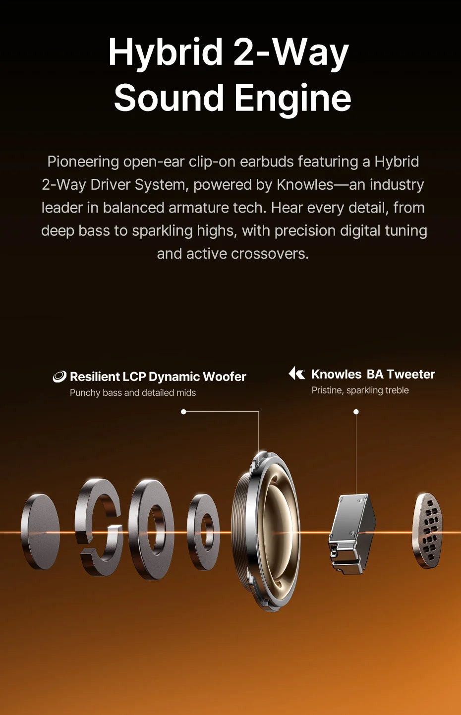 Căști wireless Baseus XC1 cu clips deschis pe ureche Bluetooth 6.1