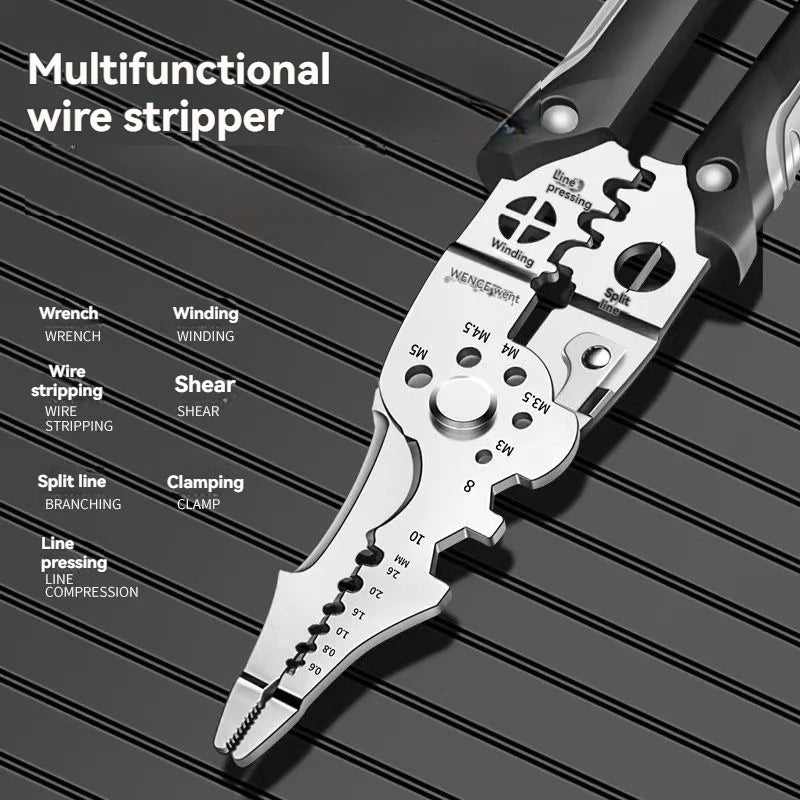 Multi Functional Electrician Pliers For Wire Splitting And Stripping Specialized For Electricians 