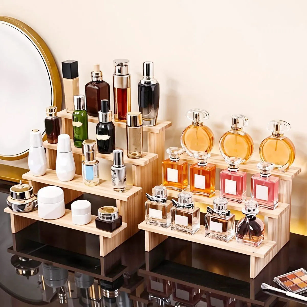 Wooden Tiered Display Stand, Two to Five Levels