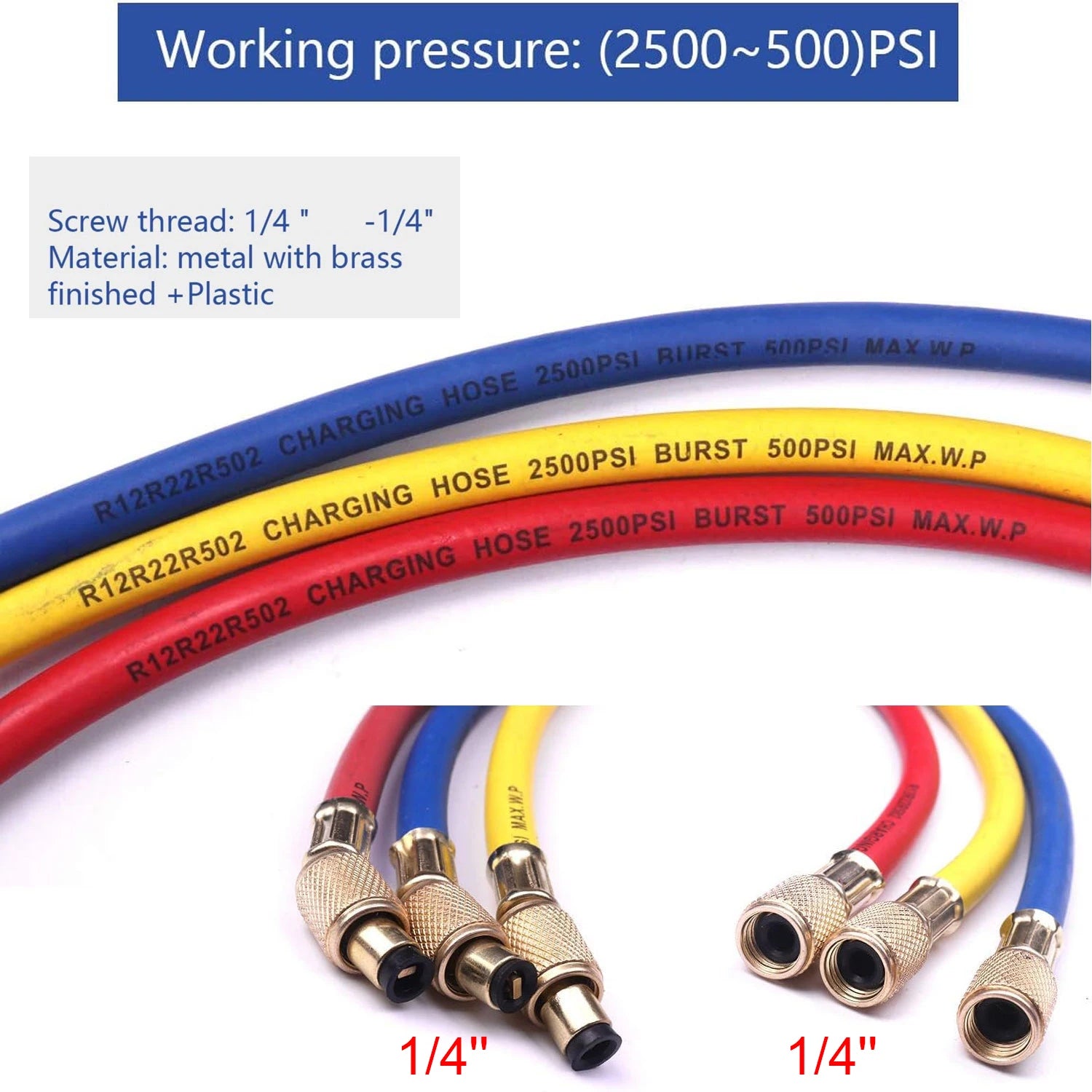 Refrigerant Manifold Gauge Set for R410A R22 R134A AC Charging