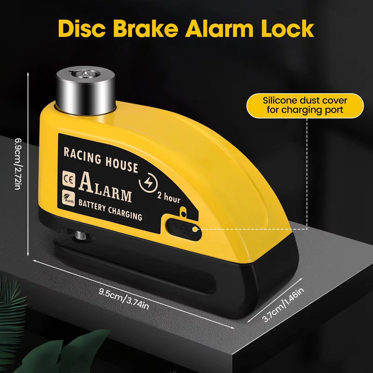 Motorcycle Alarm Disc Brake Lock Security Moto Wheel Disk Padlock Waterproof 110dB Loud Anti Theft Alarma Motorcycle Disc Lock