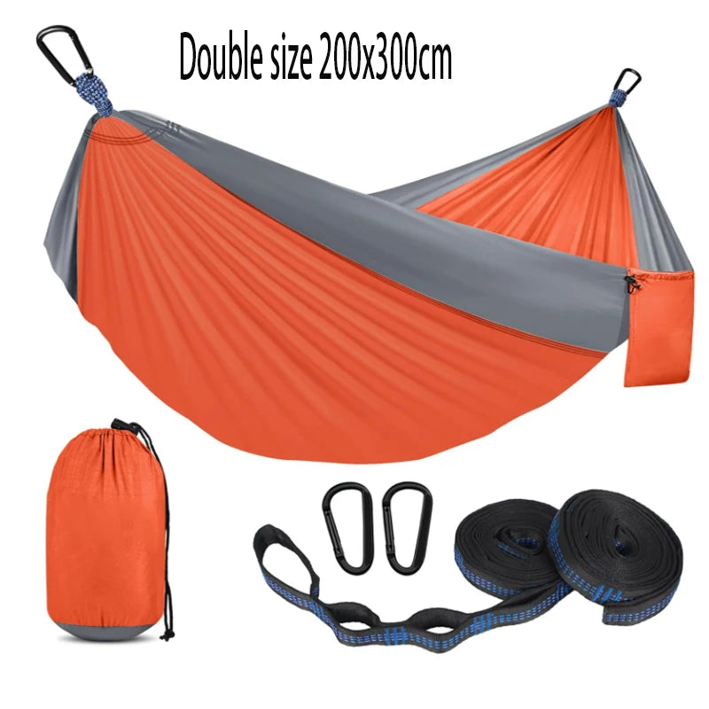 Nylon Camping Hammock with Straps - Size Options