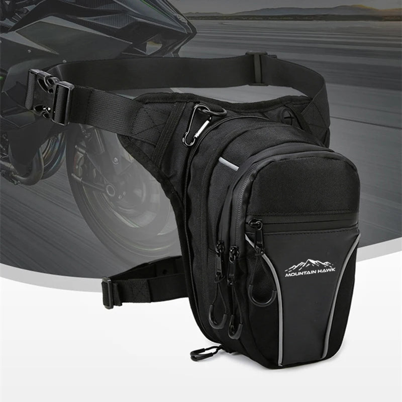 Bolsa de cintura baixa para motociclo, cinta para coxa, anca e nádegas, impermeável, para exterior, motociclo, condução e peito