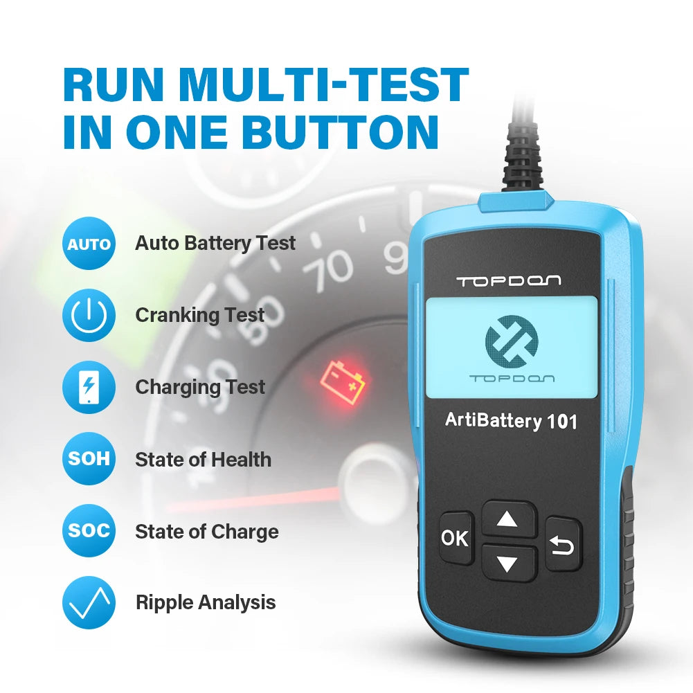 AB101 12V Car Battery Tester