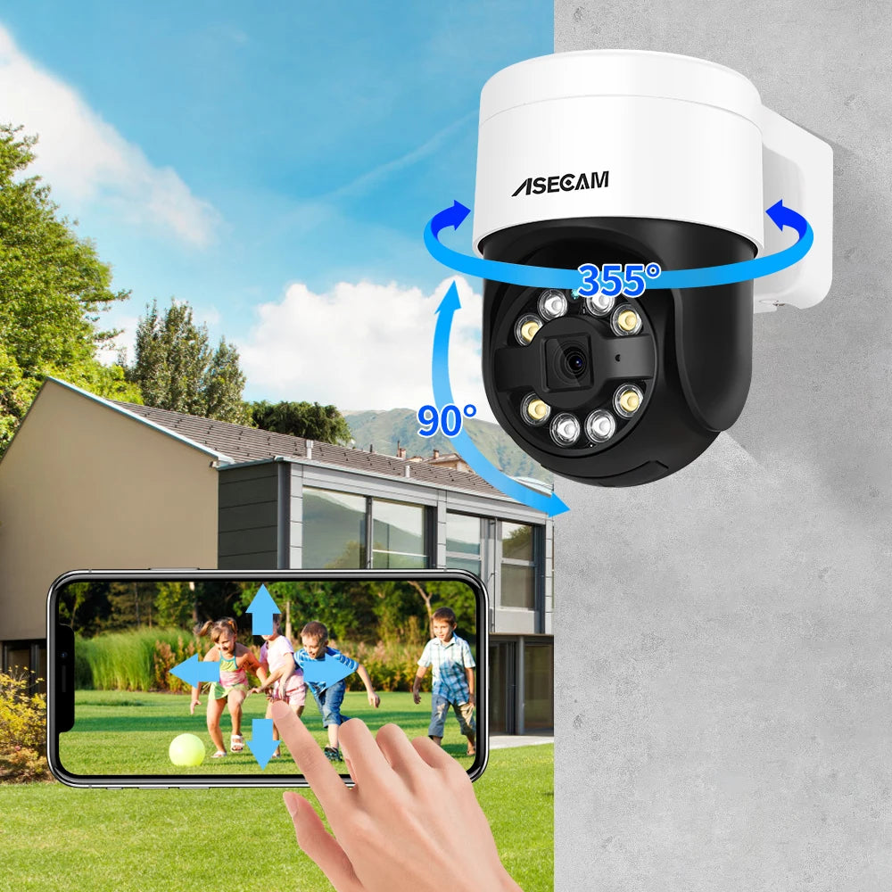 8MP 4K PTZ IP Security Camera with Face Detection, Audio, PoE and Color Night Vision