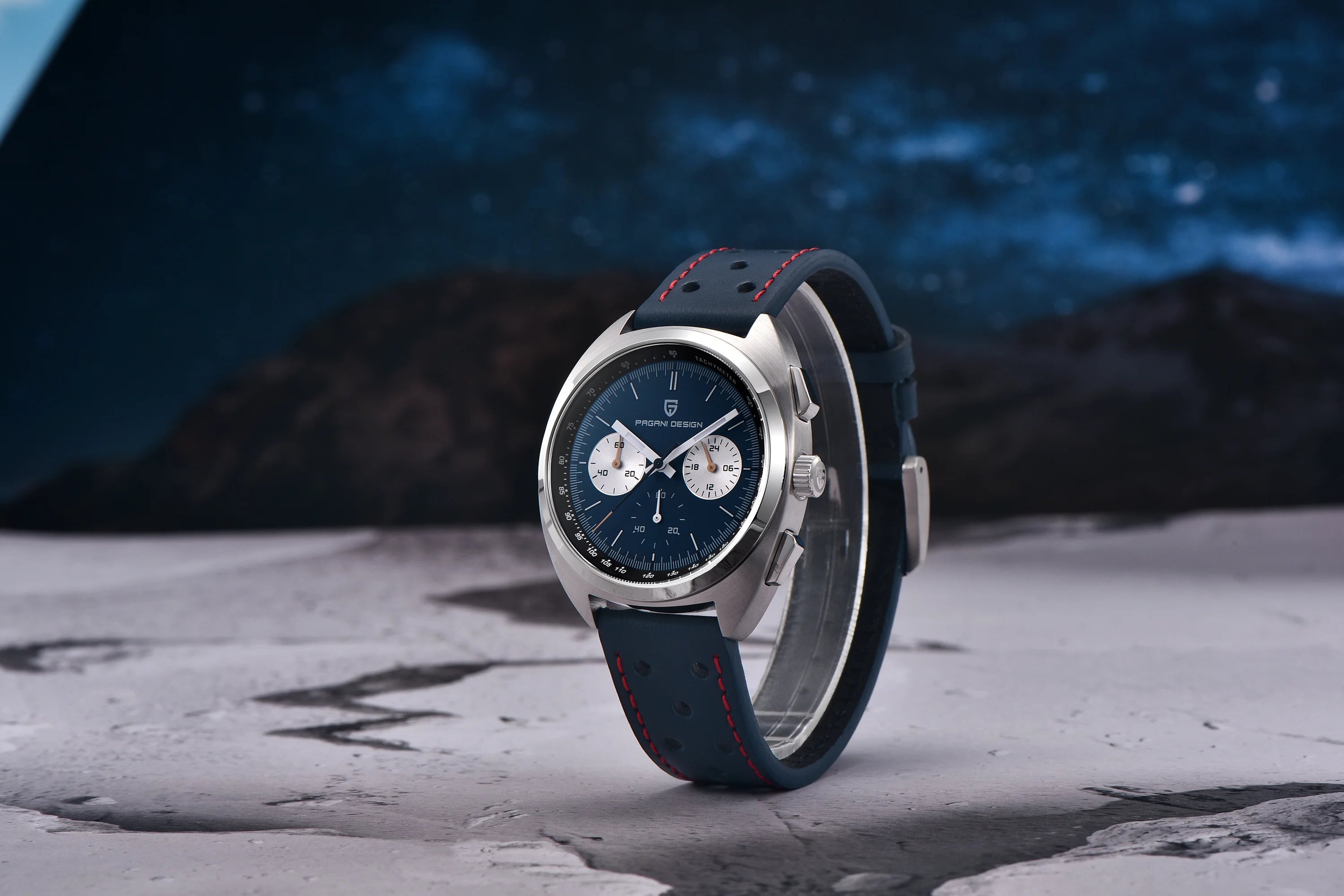 Pagani Design Panda Dial Chronograph Watch VK63 Sapphire