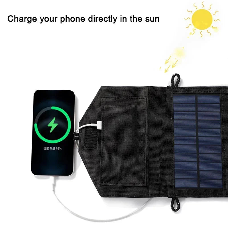 Panel solar plegable 6 pliegues 800W Panel solar portátil 20w/h Cargador rápido USB 5V DC Fuente de energía móvil solar 24/7