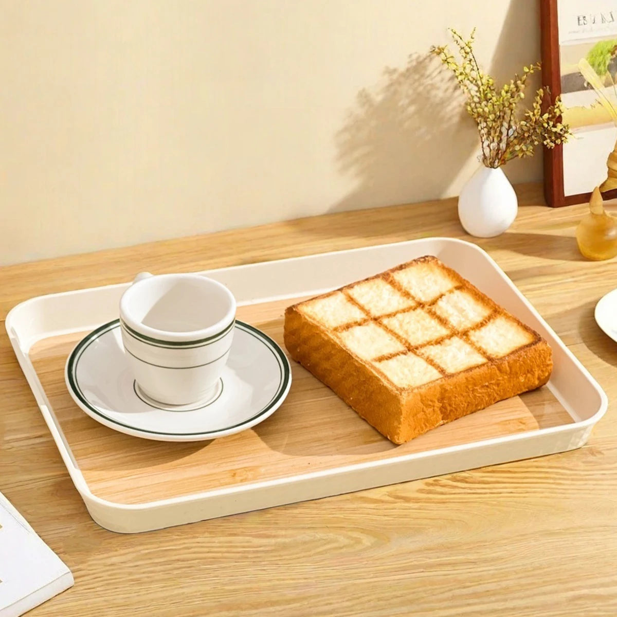 Rectangular Reusable Serving and Storage Tray for Food