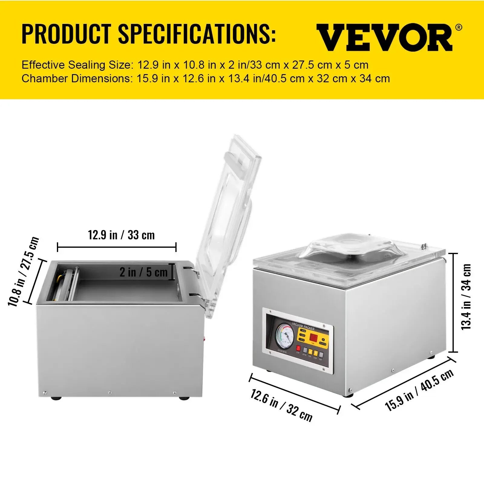 Commercial Vacuum Sealer Machine 120W DZ-260S Food Packing