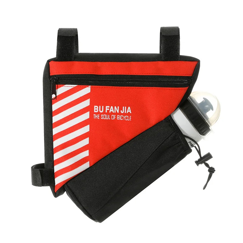 Bike Frame Bag with Bottle Holder, Water-Resistant
