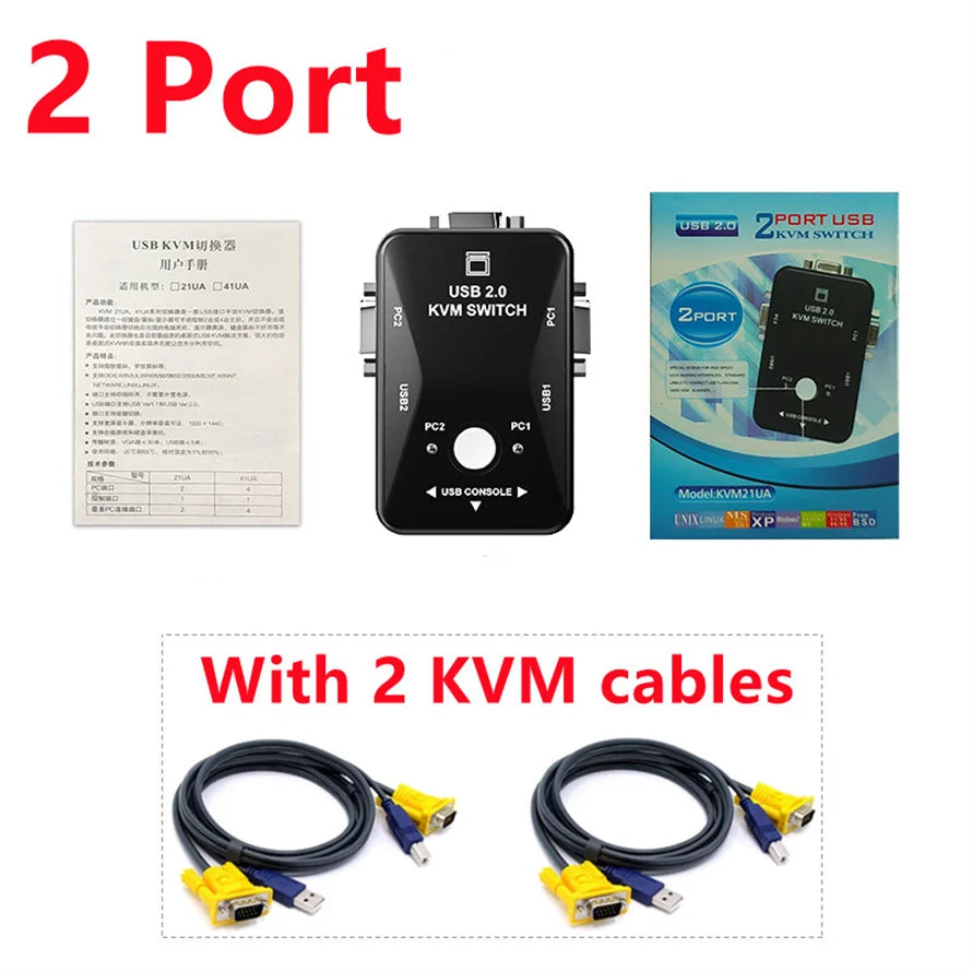 VGA USB KVM Switch - Two or Four Computers