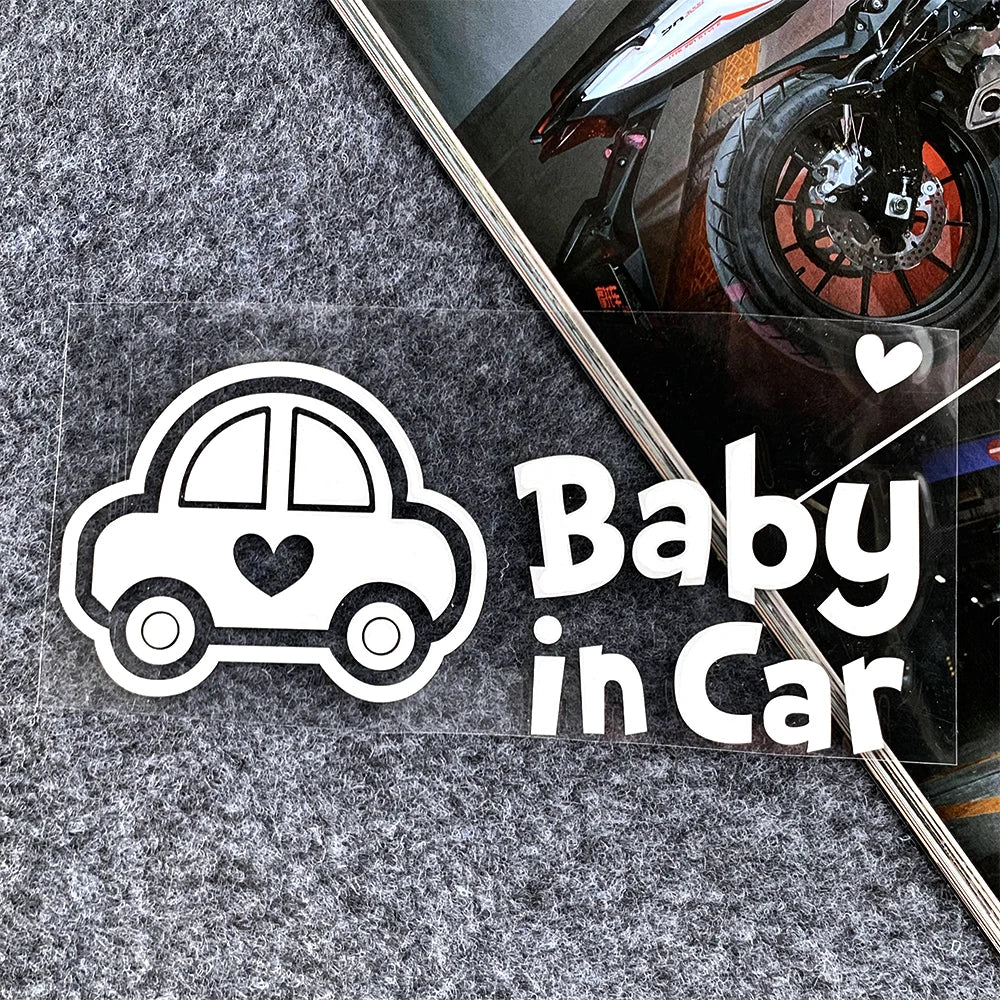 Αυτοκόλλητο Baby in Car με αντανακλαστικό ή ουράνιο τόξο – Σχέδια επιλογών