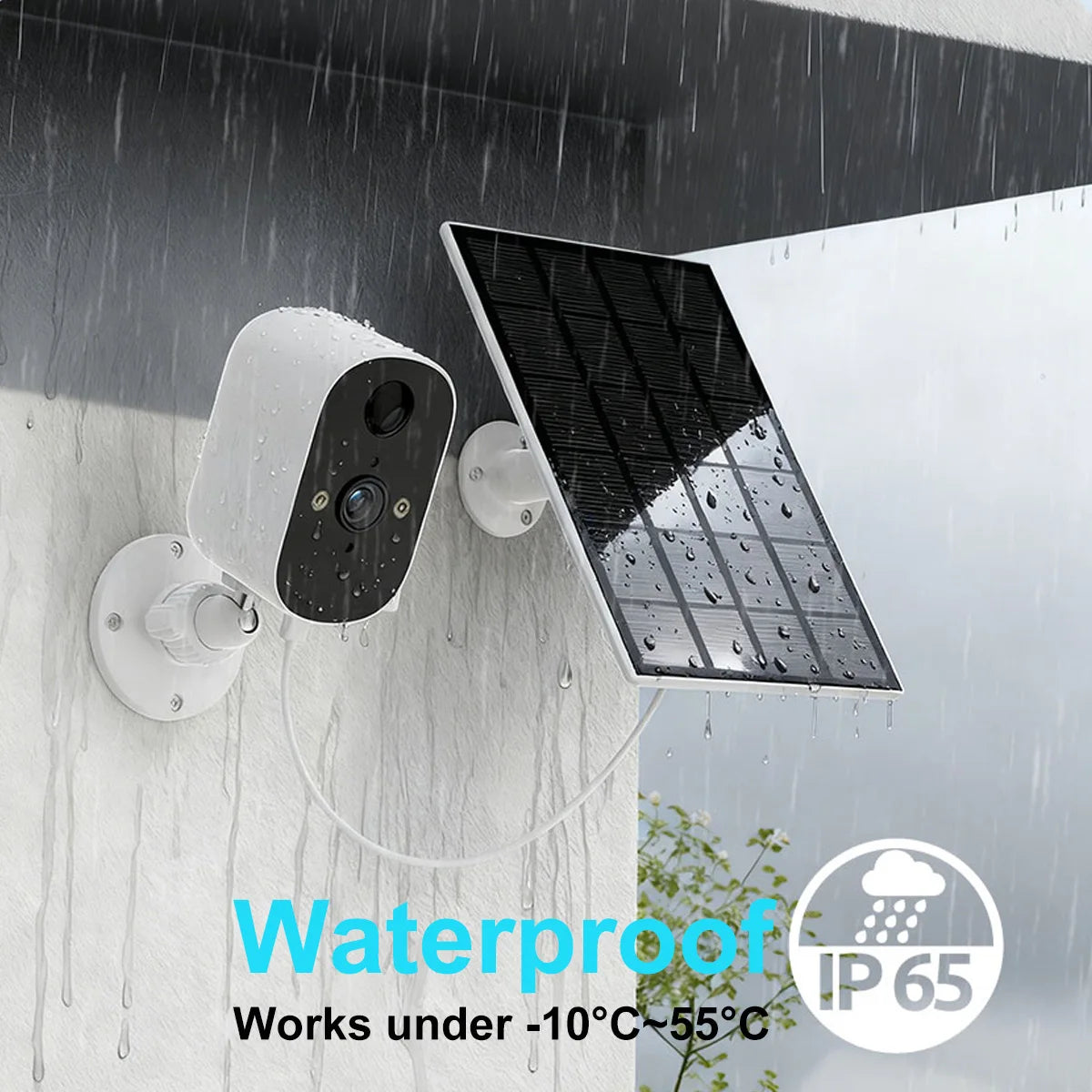 1080P 2-Pack Solar Security Camera Wireless Outdoor Battery Powered