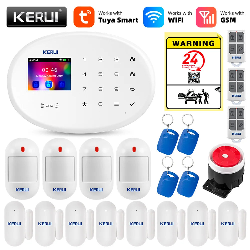 W181/W202 Tuya WiFi a 2G GSM Alarm System