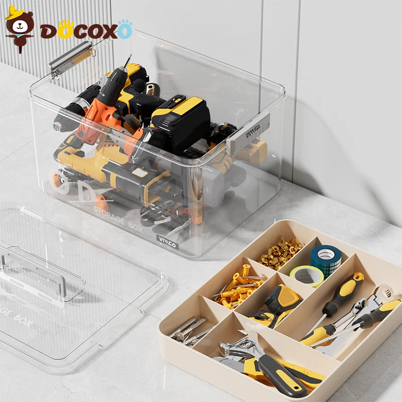 Divided Tool and Hardware Storage Case