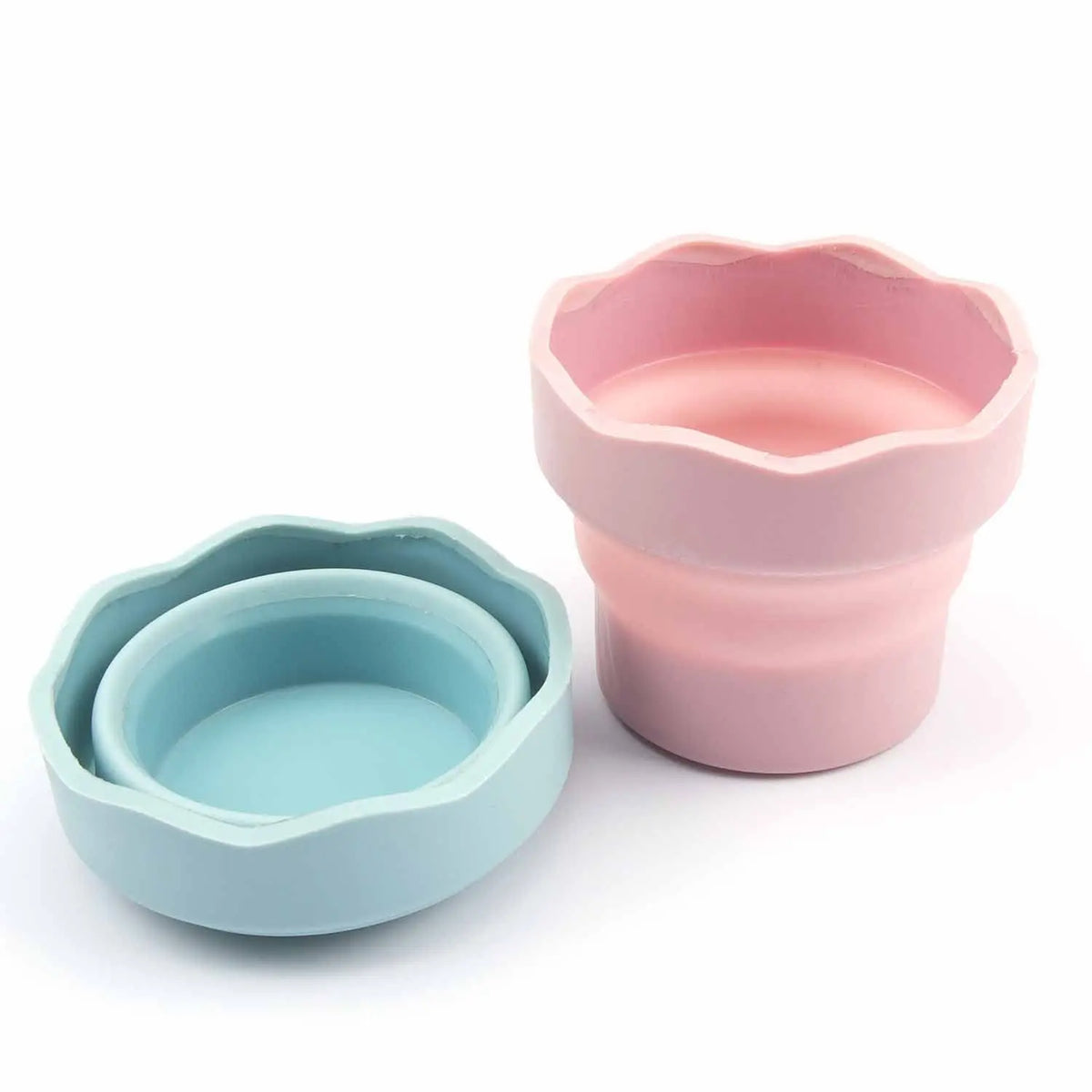 Taza plegable de silicona para lavar pinceles