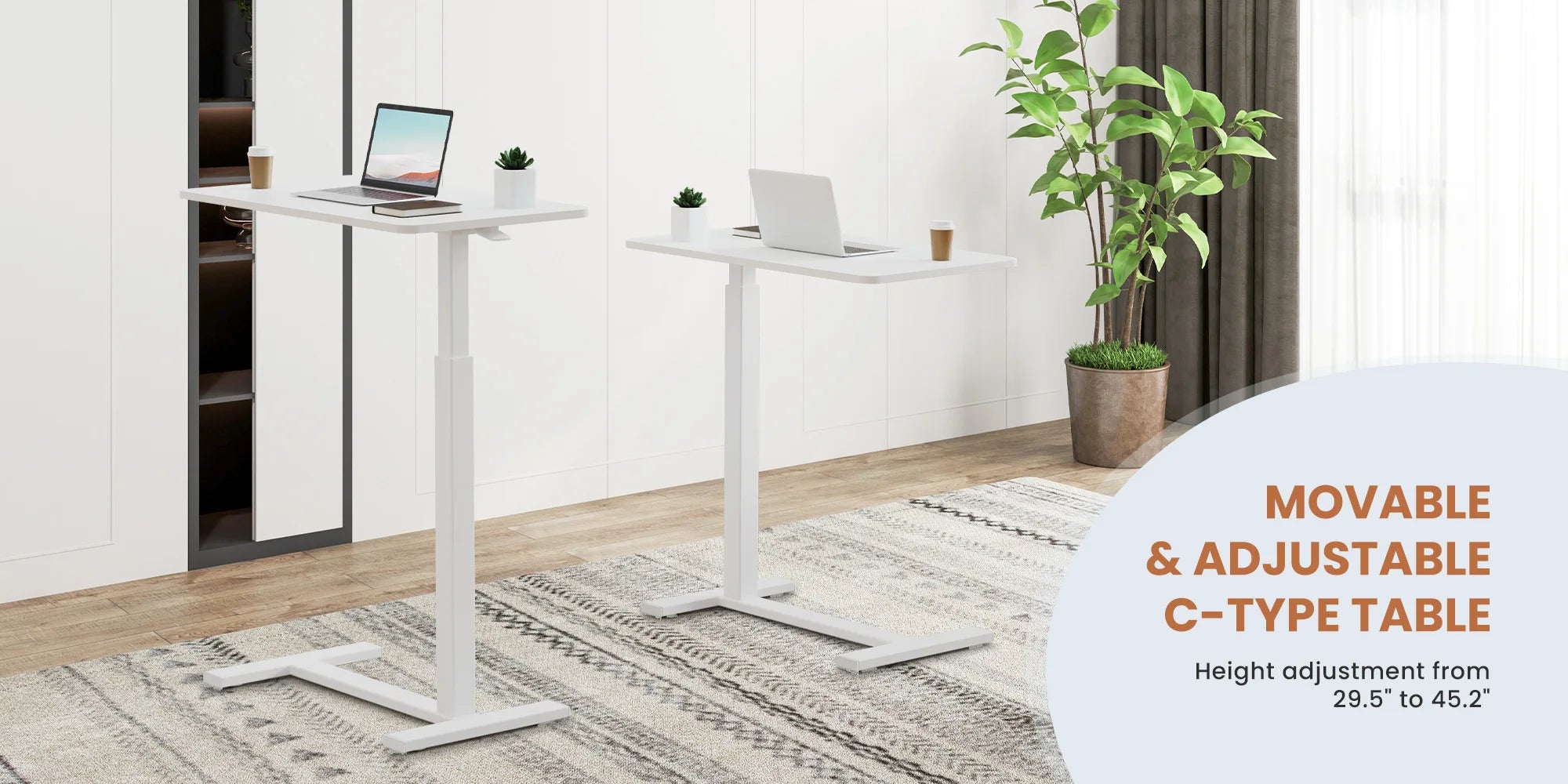 Adjustable Overbed Table for Laptop, Sofa & Bedside Use