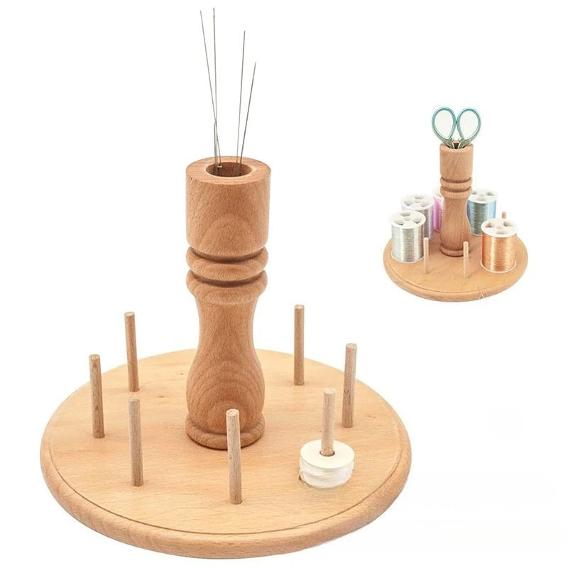 Wooden Magnetic Rotating Yarn Holder
