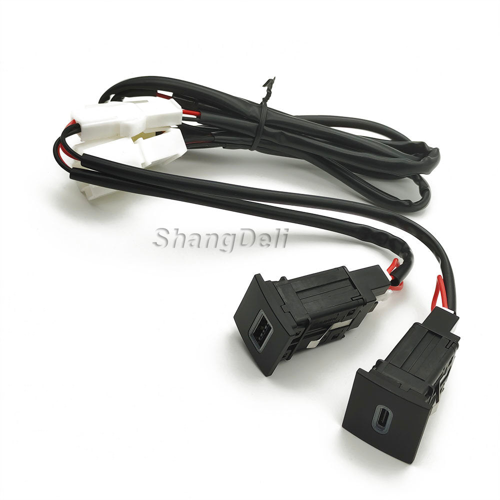 For VW Golf 6 MK6 Jetta 5 MK5 Scirocco 2006 - 2012 Car USB Charger PD Quick Charge QC3.0 Auto Phone Charging Adapter Button