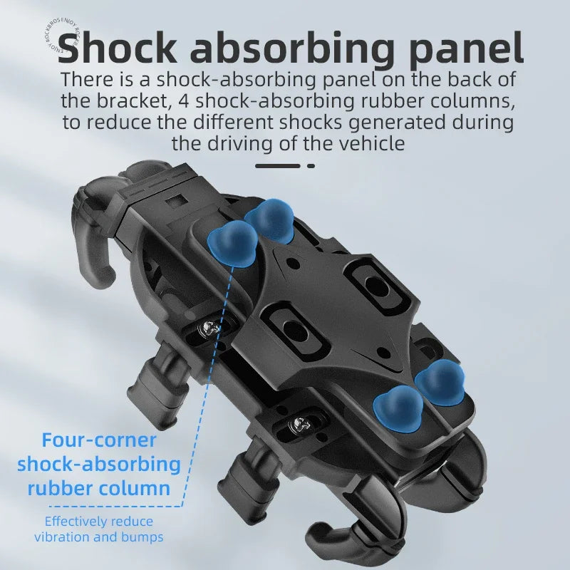 Motorcycle Phone Holder with Shock Absorption