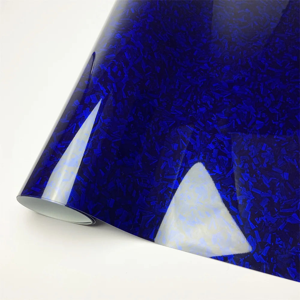 Vinil Autocolante de Fibra de Carbono Forjada a Laser Brilhante, Filme de Carbono Brilhante à Prova de Água para Decalque Automóvel