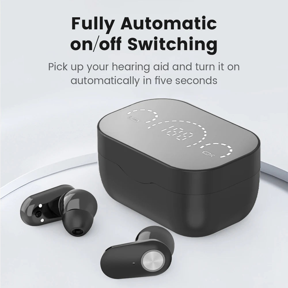 Elderly Hearing Aid Rechargeable ITE Deaf The Listening Device Mini Wireless Sound Amplifier Invisible Hearing Aids Headphones 