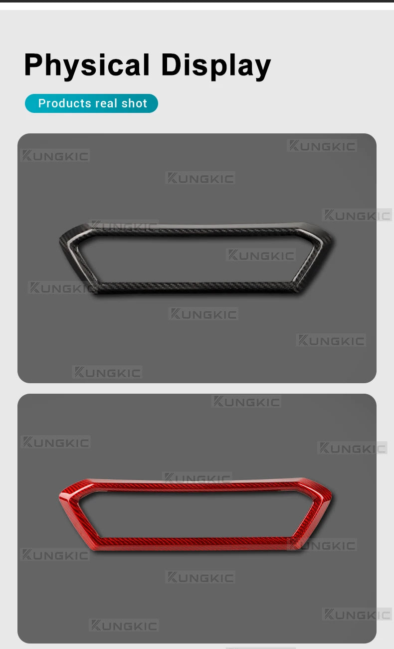Real Hard Carbon Fiber Center Console Air Outlet Trim for Cupra Leon