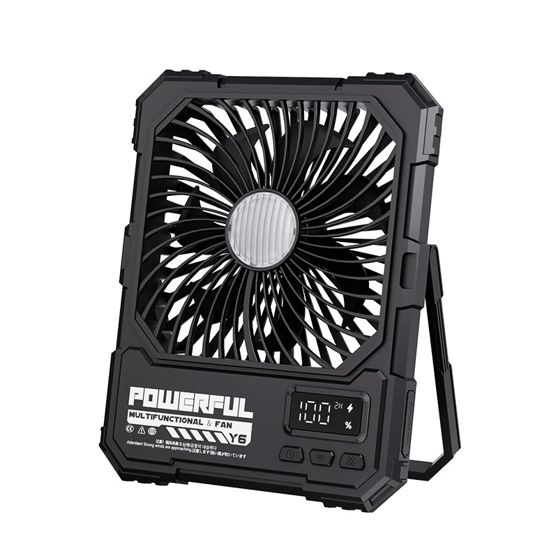 Camping Fan 20000mAh USB Rechargeable Wireless Tent Ceiling Fan Portable Hanging Camping Fan with Night Light and Remote Control