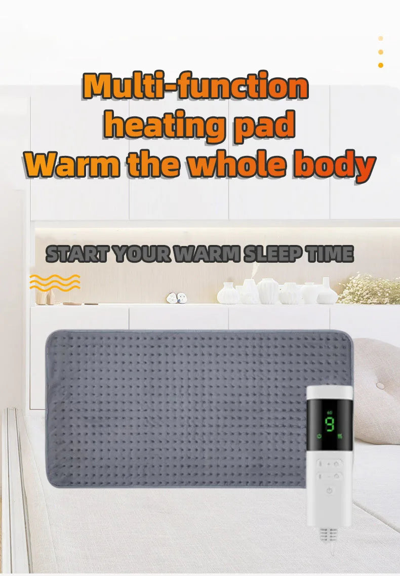 Electric Heating Pad with 10 Heat Levels and 3 Timers