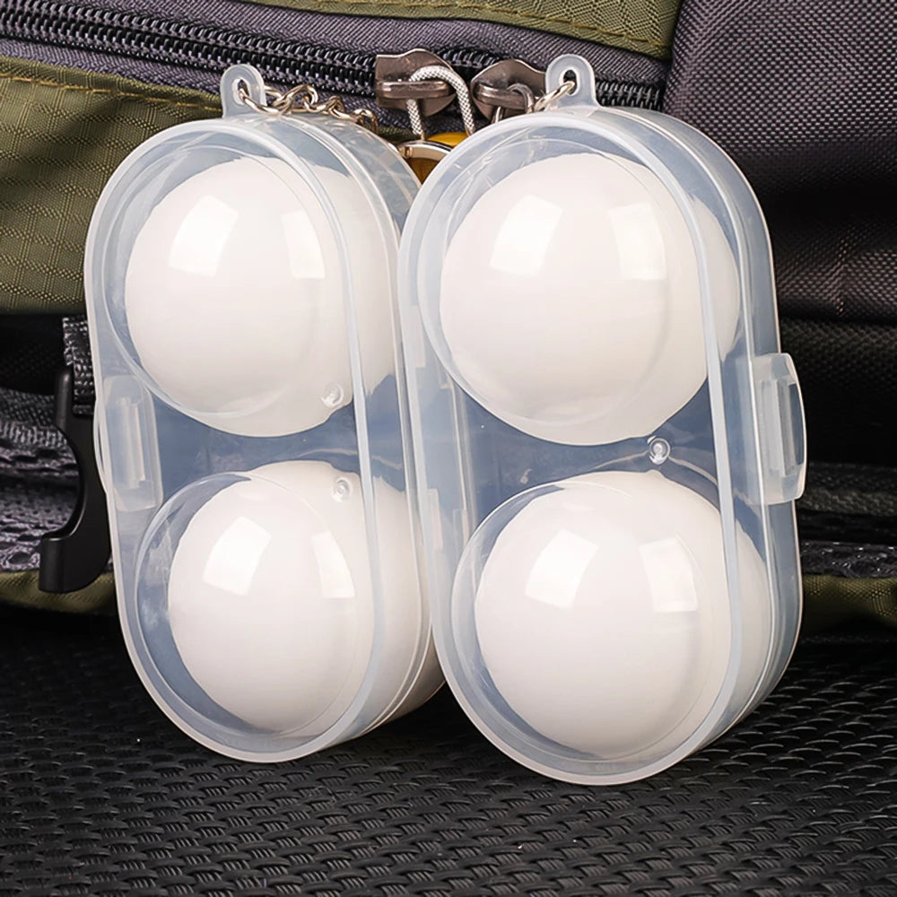Transparent Table Tennis Ball Case with Keychain