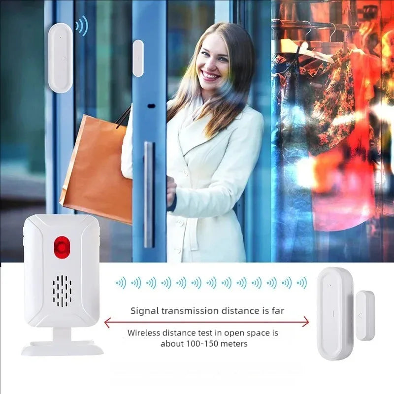 Wireless Door Contact Alarm with Separate Receiver