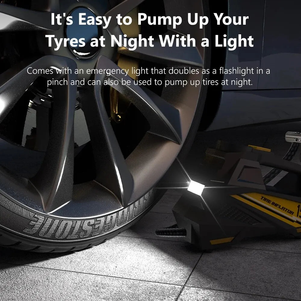 Corded Portable Car Air Pump 12V 150PSI Tire Inflator